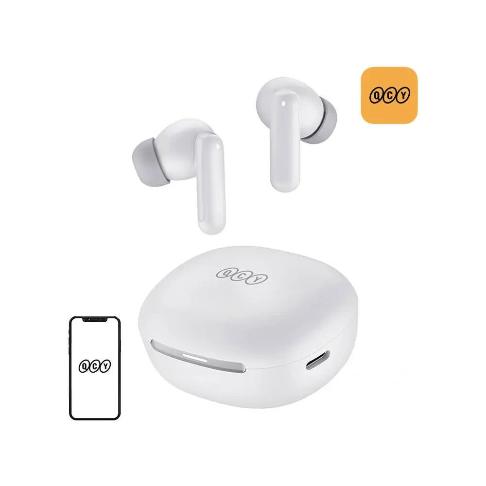 Hurtownia GSM - Bezprzewodowe słuchawki dokanałowe TWS QCY MeloBuds HT16 Bluetooth 5.4 HFP, A2DP, AVRCP IPX4 (białe) - QCY115 - {ean13} - Hurt