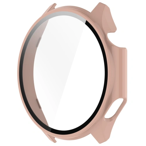 Etui ze szkłem do zegarka Bizon Case+Glass Watch do OnePlus Watch 3 / Oppo Watch X2 różowe