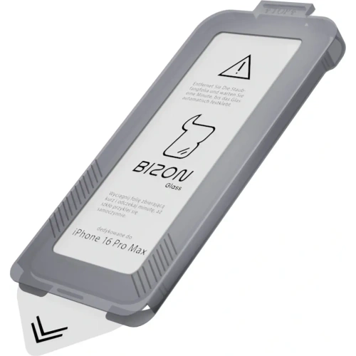 Szkło hartowane z ramką montażową Bizon Glass Aplikator do Apple iPhone 16 Pro Max [2 PACK]