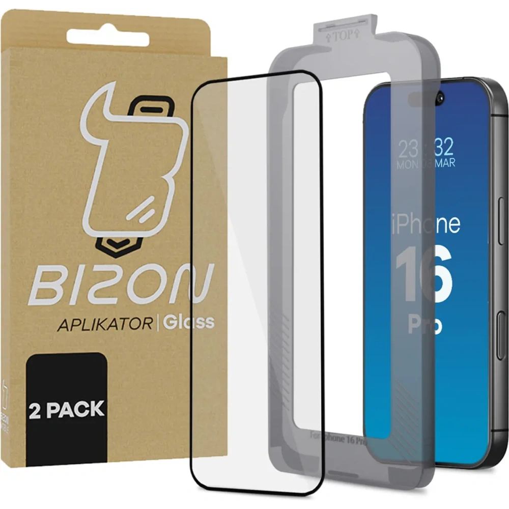 Wholesale Bizon Glass Aplikator Apple iPhone 16 Pro [2 PACK] - BIZ8831 - {ean13} - Hurt