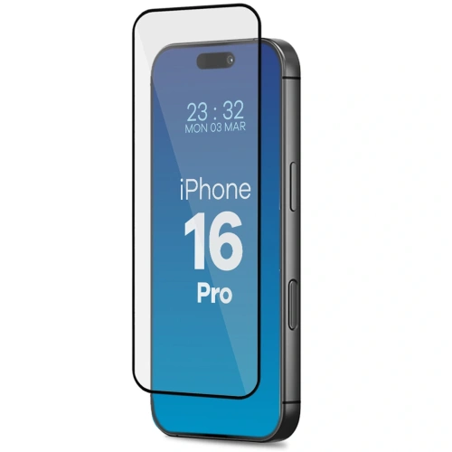 Szkło hartowane z ramką montażową Bizon Glass Aplikator do Apple iPhone 16 Pro [2 PACK]