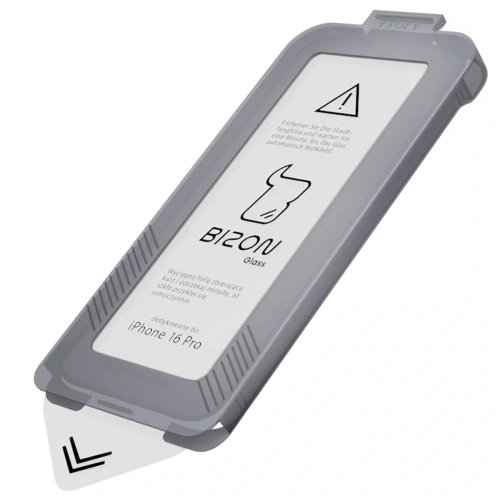 Szkło hartowane z ramką montażową Bizon Glass Aplikator do Apple iPhone 16 Pro [2 PACK]