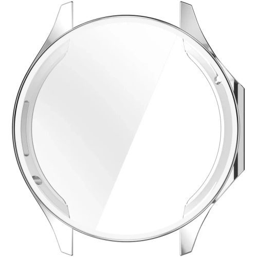 Etui z osłoną ekranu Bizon Case Watch Felipe do OnePlus Watch 3 / Oppo Watch X2 srebrne