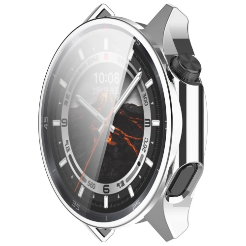 Etui z osłoną ekranu Bizon Case Watch Felipe do OnePlus Watch 3 / Oppo Watch X2 srebrne