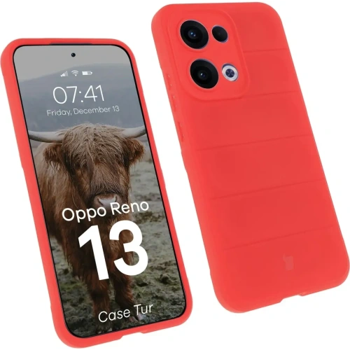 Pancerne etui Bizon Case Tur do Oppo Reno13 czerwone