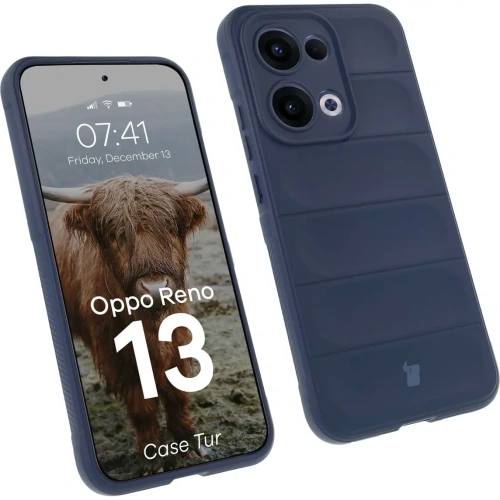 Pancerne etui Bizon Case Tur do Oppo Reno13 granatowe