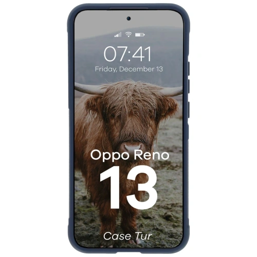 Pancerne etui Bizon Case Tur do Oppo Reno13 granatowe