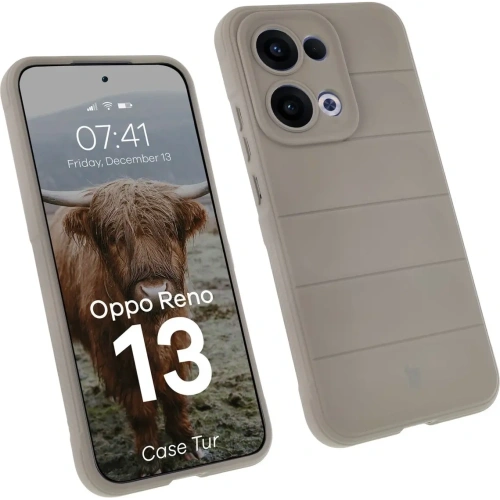 Pancerne etui Bizon Case Tur do Oppo Reno13 jasnoszare