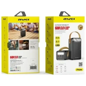 Wholesale AWEI P101K 60000mAh 22.5W powerbank black - AWEI241 - {ean13} - Hurt
