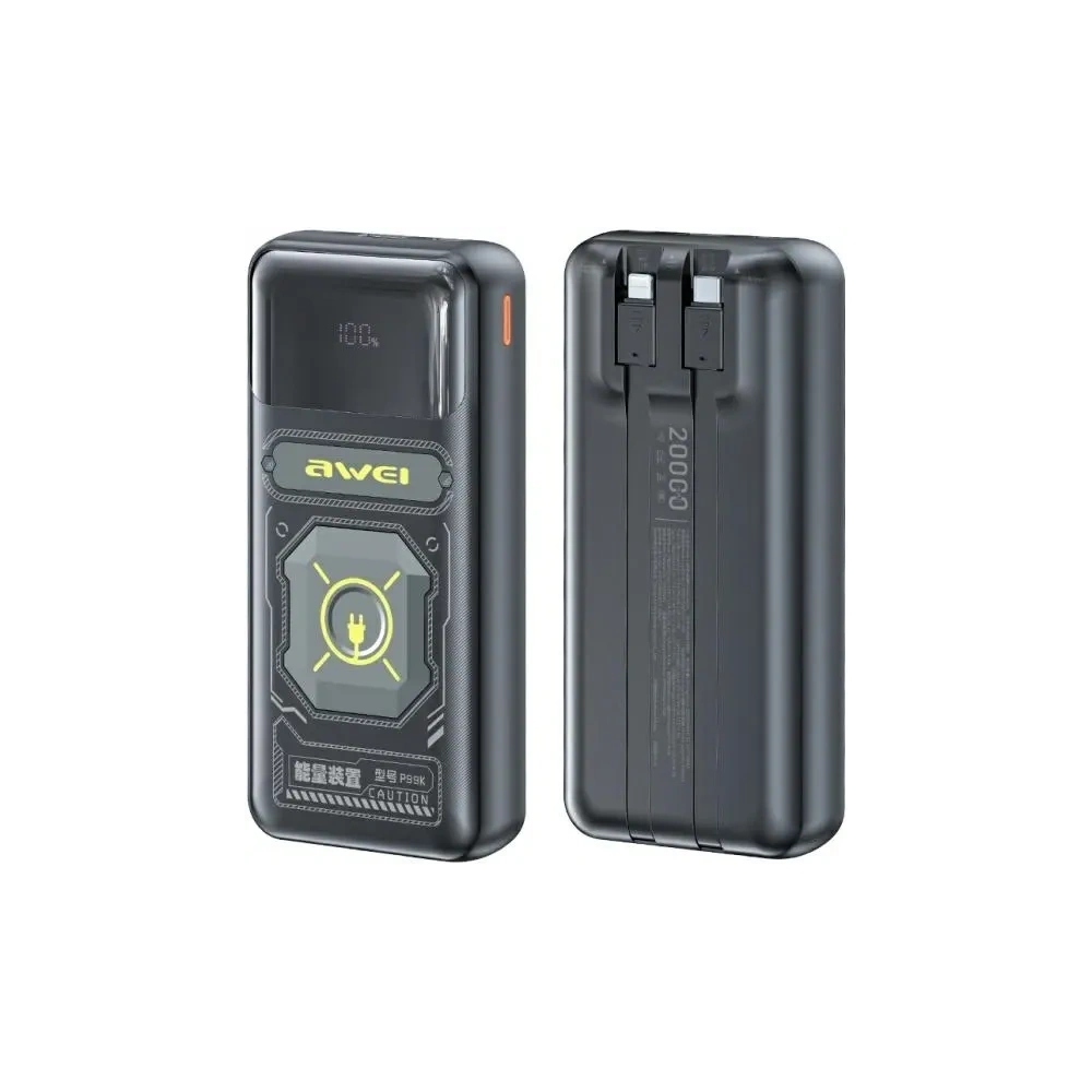 Wholesale AWEI P99K 20000mAh 22.5W powerbank black - AWEI242 - {ean13} - Hurt