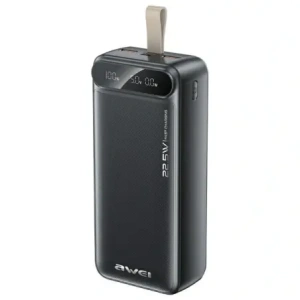 Wholesale AWEI PA-12 30000mAh 22.5W powerbank black - AWEI243 - {ean13} - Hurt