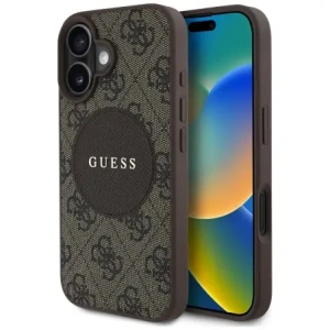 Hurtownia GSM - Etui Guess 4G Circle Classic Logo MagSafe do Apple iPhone 16 brązowy - GUE4475 - {ean13} - Hurt