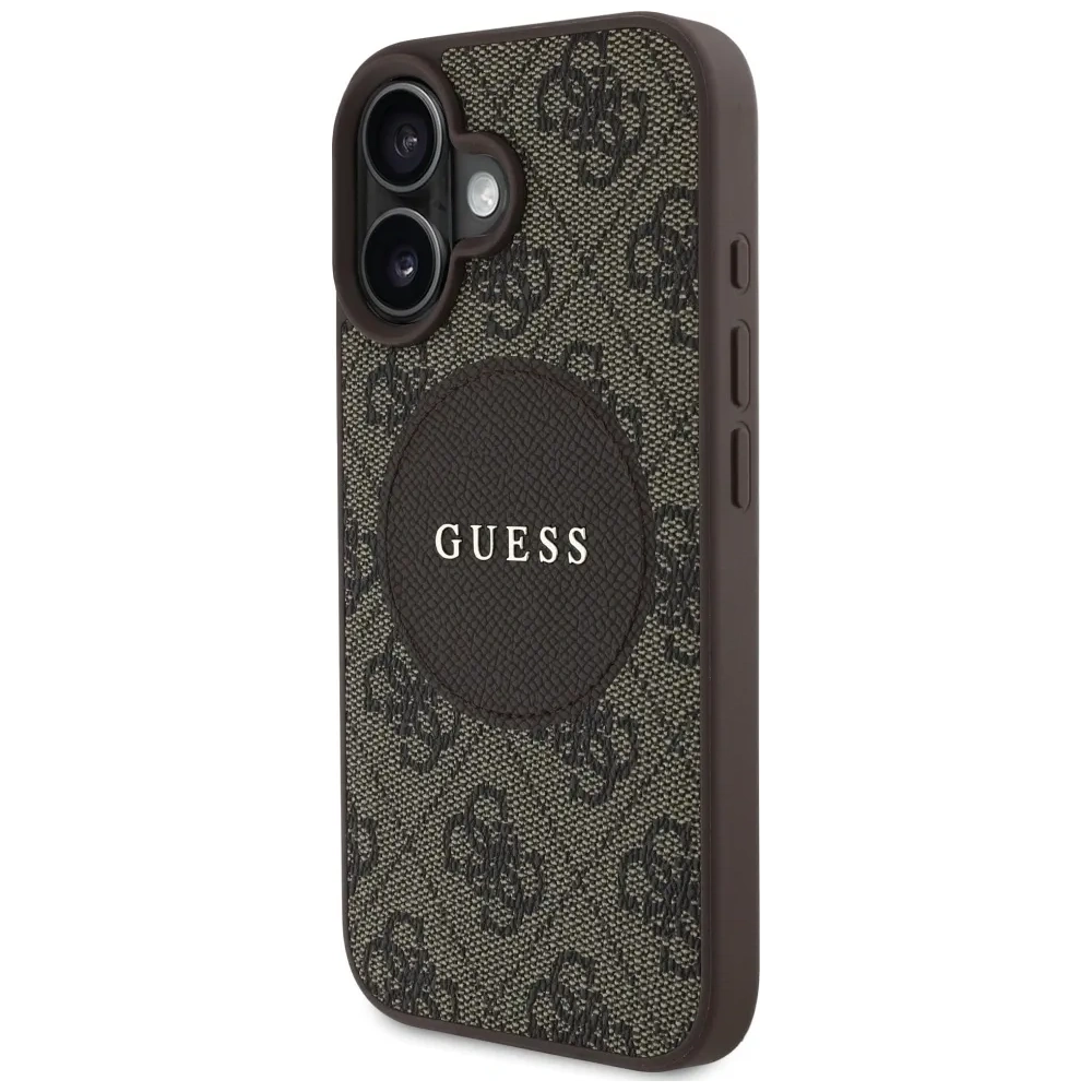 Hurtownia GSM - Guess 4G Circle Classic Logo MagSafe Apple iPhone 16 hnědý - GUE4475 - {ean13} - Hurt