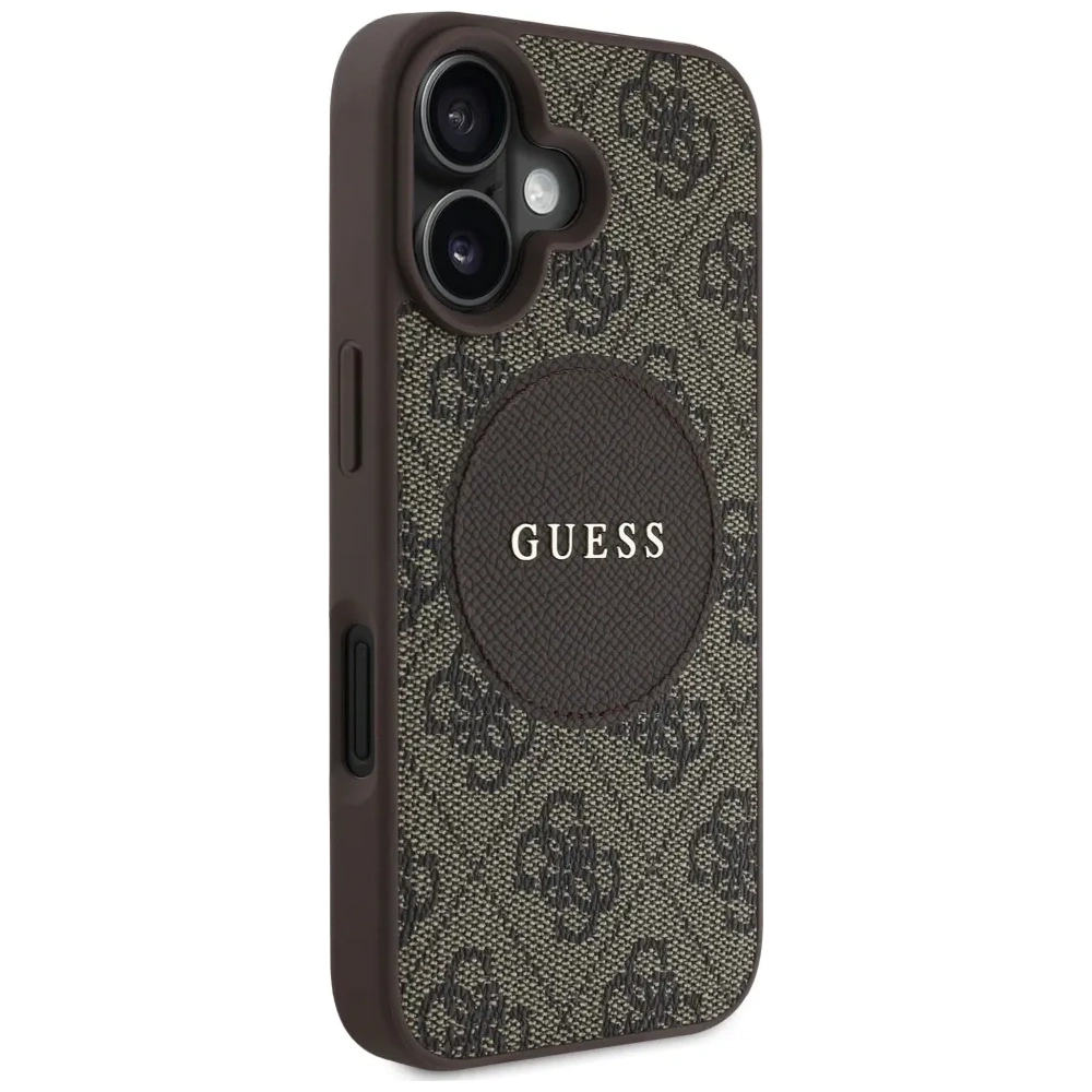 Hurtownia GSM - Etui Guess 4G Circle Classic Logo MagSafe do Apple iPhone 16 brązowy - GUE4475 - {ean13} - Hurt