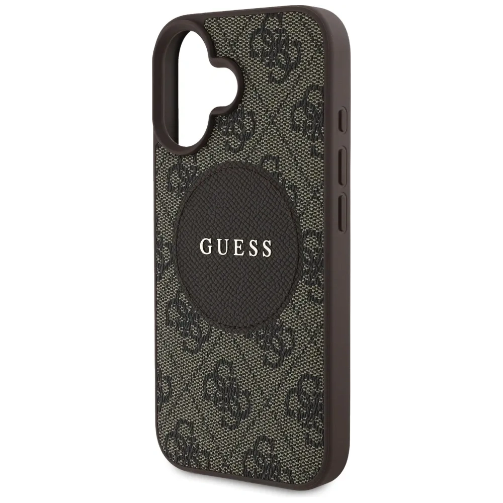 Hurtownia GSM - Etui Guess 4G Circle Classic Logo MagSafe do Apple iPhone 16 brązowy - GUE4475 - {ean13} - Hurt
