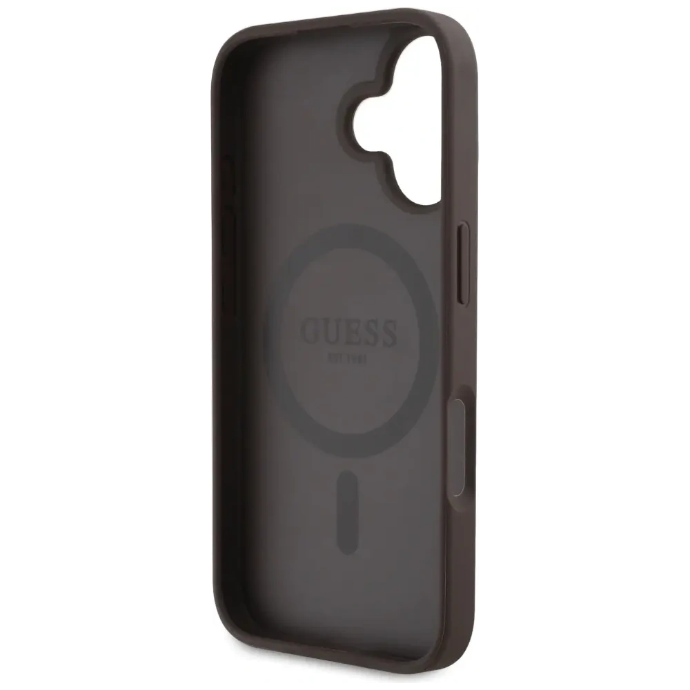 Hurtownia GSM - Etui Guess 4G Circle Classic Logo MagSafe do Apple iPhone 16 brązowy - GUE4475 - {ean13} - Hurt