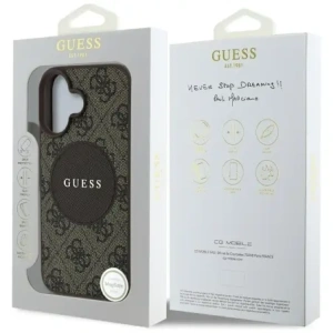 Wholesale Guess 4G Circle Classic Logo MagSafe Apple iPhone 16 brown - GUE4475 - {ean13} - Hurt