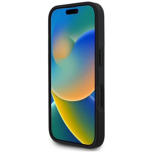 Etui Guess 4G Circle Classic Logo MagSafe do Apple iPhone 16 czarny