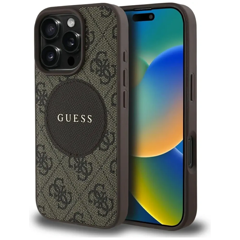 Hurtownia GSM - Guess 4G Circle Classic Logo MagSafe Apple iPhone 16 Pro hnědý - GUE4478 - {ean13} - Hurt
