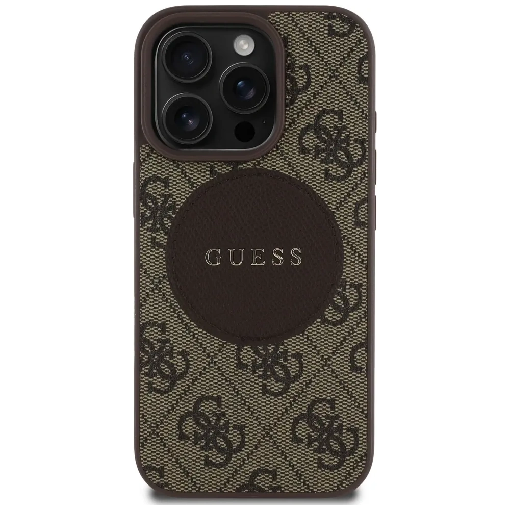 Hurtownia GSM - Guess 4G Circle Classic Logo MagSafe Apple iPhone 16 Pro hnědý - GUE4478 - {ean13} - Hurt