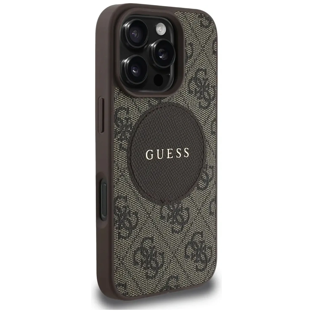 Hurtownia GSM - Guess 4G Circle Classic Logo MagSafe Apple iPhone 16 Pro hnědý - GUE4478 - {ean13} - Hurt