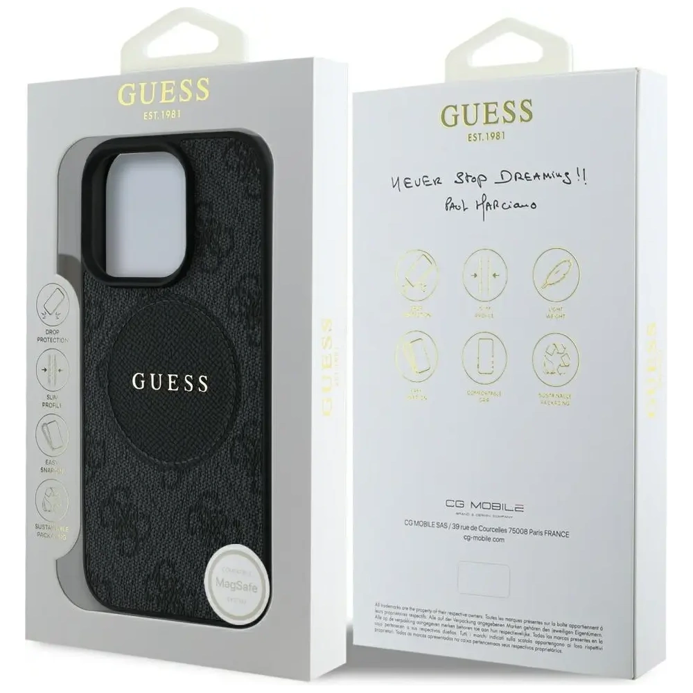 Hurtownia GSM - Guess 4G Circle Classic Logo MagSafe Apple iPhone 16 Pro černá - GUE4479 - {ean13} - Hurt