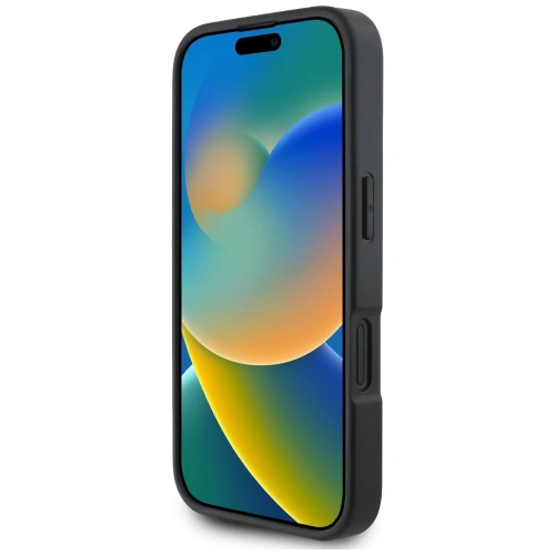 Etui Karl Lagerfeld HC Grained PU Cardslot Metal Elong do Apple iPhone 16 czarny