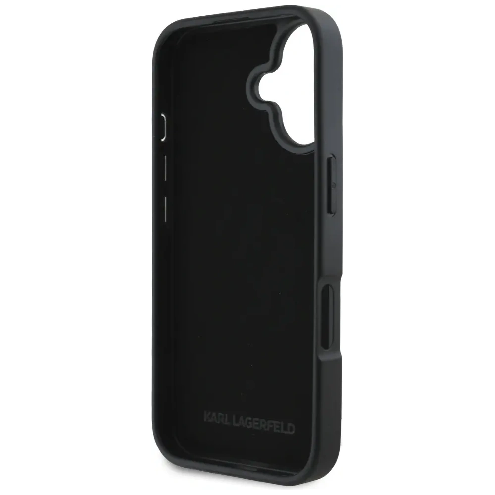 Hurtownia GSM - Karl Lagerfeld HC Grained PU Kartenfach Metall Elong Apple iPhone 16 schwarz - KLD21988 - {ean13} - Hurt