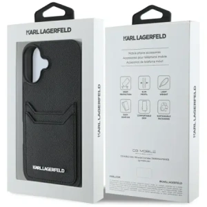 Hurtownia GSM - Karl Lagerfeld HC Grained PU Cardslot Metal Elong Apple iPhone 16 negru - KLD21988 - {ean13} - Hurt