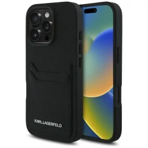 Hurtownia GSM - Karl Lagerfeld HC Grained PU Cardslot Metal Elong Apple iPhone 16 Pro černá - KLD21989 - {ean13} - Hurt