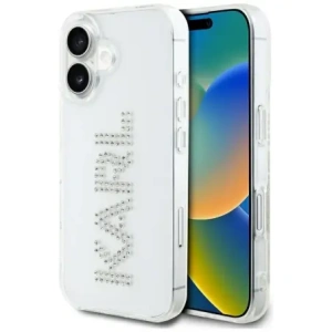 Wholesale Karl Lagerfeld IML Rhinestones Logo Apple iPhone 16 clear - KLD21991 - {ean13} - Hurt