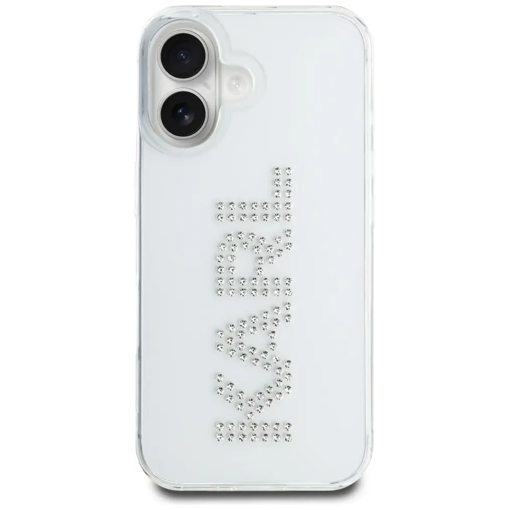 Wholesale Karl Lagerfeld IML Rhinestones Logo Apple iPhone 16 clear - KLD21991 - {ean13} - Hurt