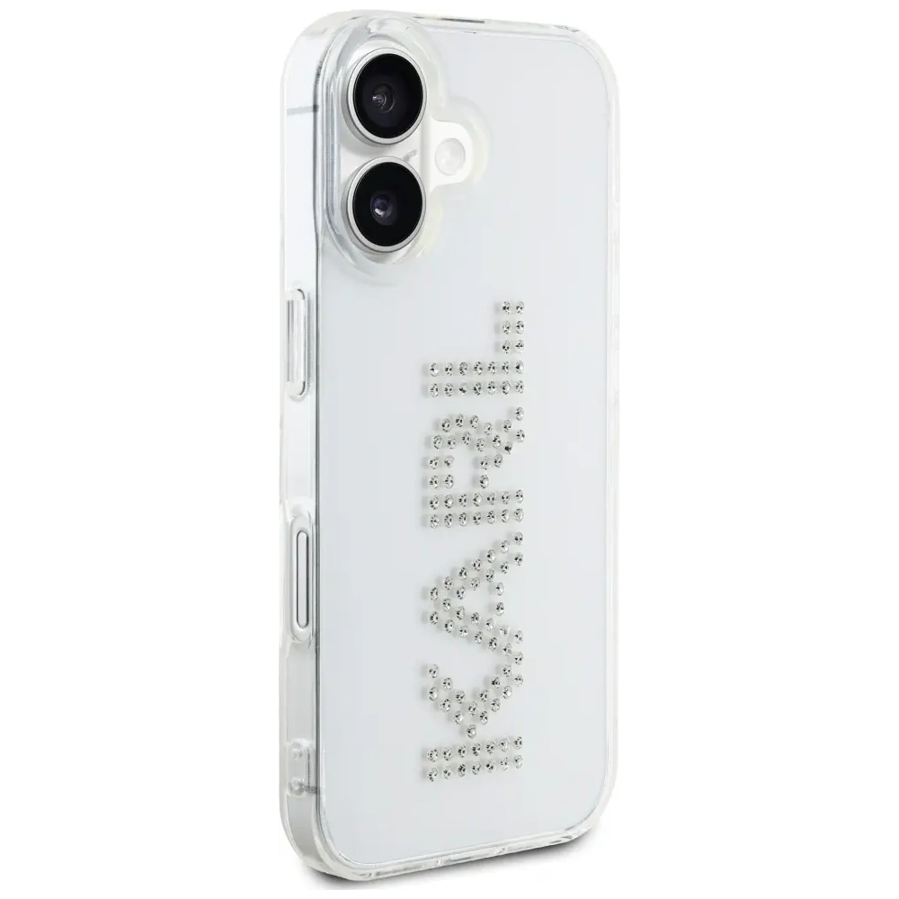 Wholesale Karl Lagerfeld IML Rhinestones Logo Apple iPhone 16 clear - KLD21991 - {ean13} - Hurt