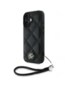 Karl Lagerfeld Quilted Initial Logo & Chain Strap Apple iPhone 16 black