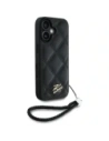 Wholesale Karl Lagerfeld Quilted Initial Logo & Chain Strap Apple iPhone 16 black - KLD21992 - {ean13} - Hurt