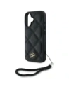 Wholesale Karl Lagerfeld Quilted Initial Logo & Chain Strap Apple iPhone 16 black - KLD21992 - {ean13} - Hurt