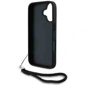 Hurtownia GSM - Karl Lagerfeld Logo inițial matlasat & curea din lanț Apple iPhone 16 negru - KLD21992 - {ean13} - Hurt