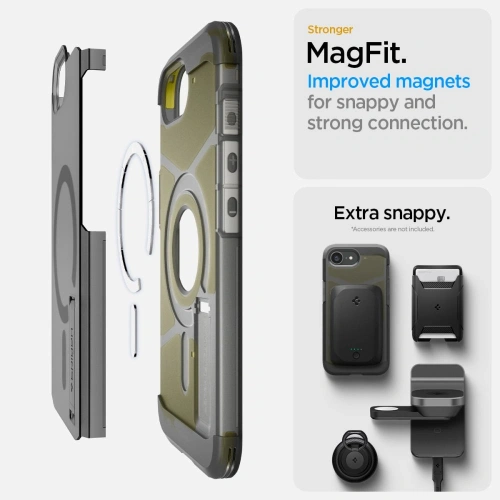 Etui Spigen Tough Armor Mag MagSafe Apple iPhone 16e Frost Black