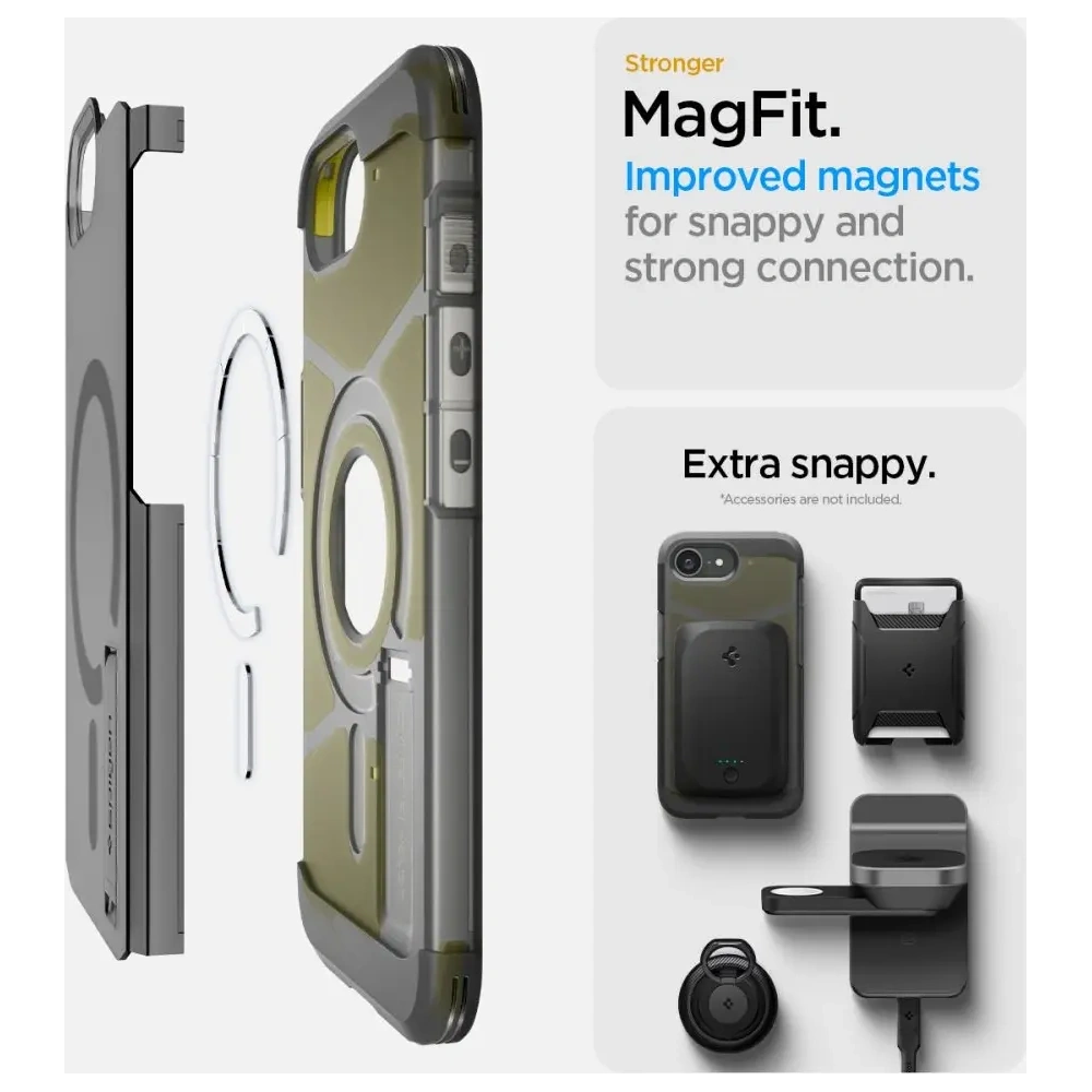 Hurtownia GSM - Spigen Tough Armor Mag MagSafe Apple iPhone 16e Fagyott Fekete - SPN16738 - {ean13} - Hurt