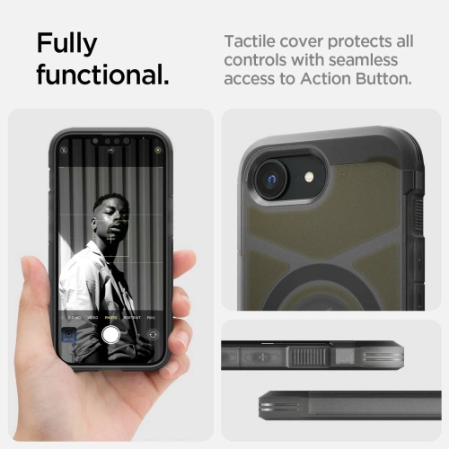 Etui Spigen Tough Armor Mag MagSafe Apple iPhone 16e Frost Black