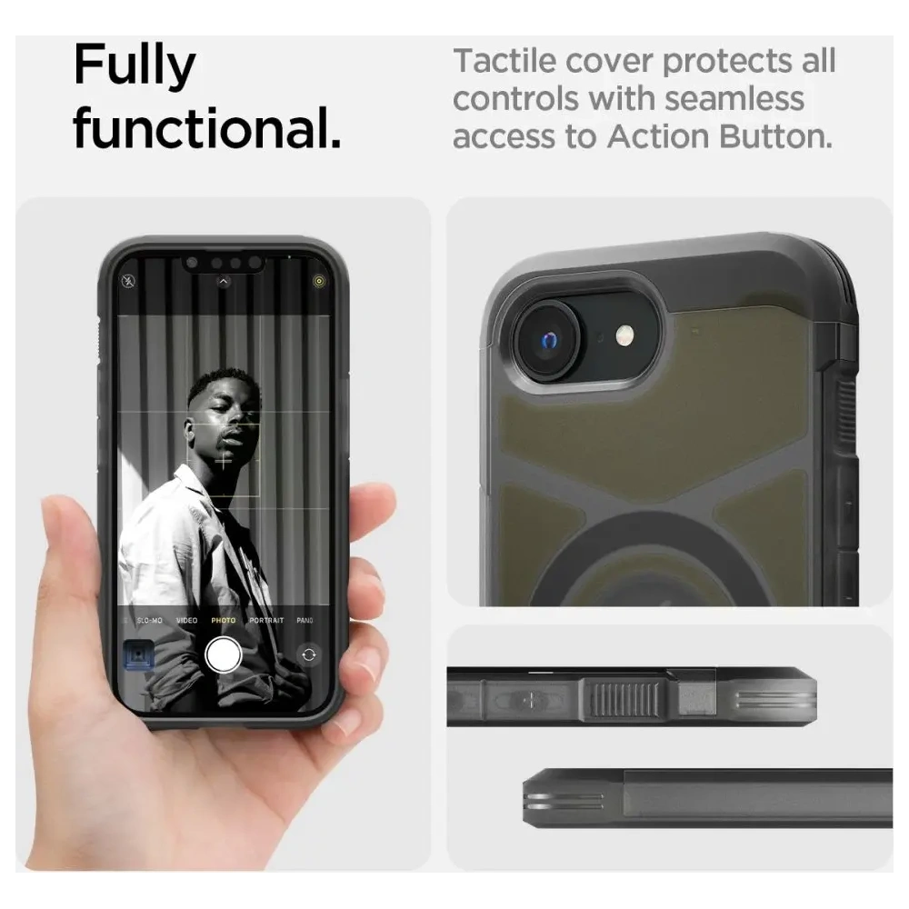 Wholesale Spigen Tough Armor Mag MagSafe Apple iPhone 16e Frost Black - SPN16738 - {ean13} - Hurt