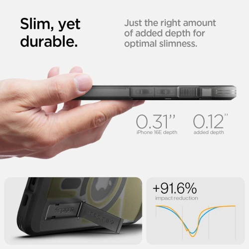 Etui Spigen Tough Armor Mag MagSafe Apple iPhone 16e Frost Black