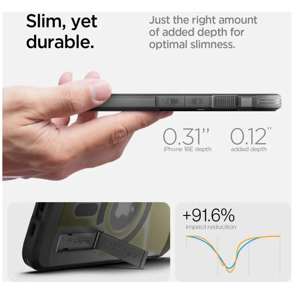 Wholesale Spigen Tough Armor Mag MagSafe Apple iPhone 16e Frost Black - SPN16738 - {ean13} - Hurt