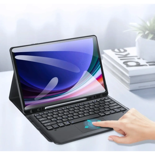 Etui z klawiaturą Bluetooth Dux Ducis Seria TK Samsung Tab S9 Plus / S9 FE Plus czarne