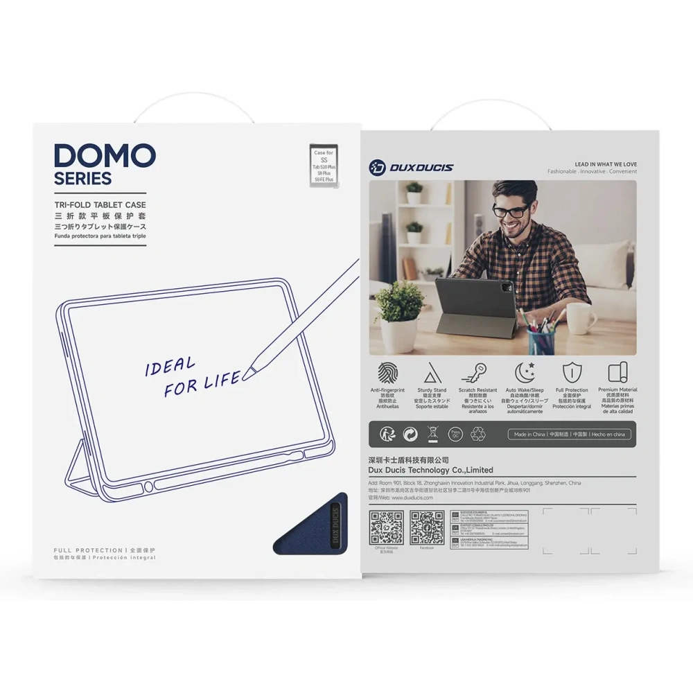 Hurtownia GSM - Dux Ducis Domo Samsung Galaxy Tab S10 Plus / S9 Plus / S9 FE Plus kék - DDS2018 - {ean13} - Hurt