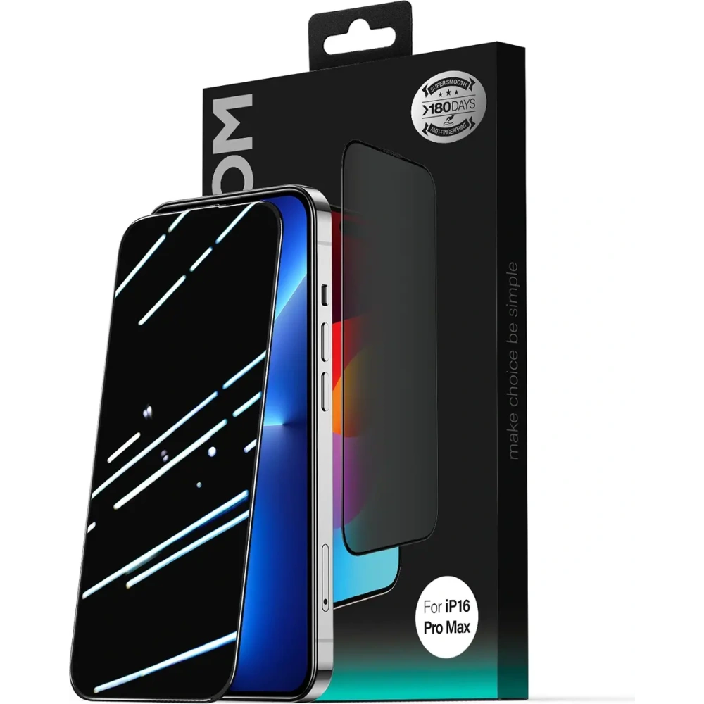 Wholesale Joyroom JR-MLG0281 2.5D Dustproof privacy tempered glass with black frame Apple iPhone 16 Pro - JYR1168 - {ean13} - Hurt