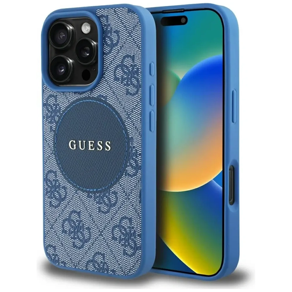Hurtownia GSM - Guess 4G Circle Classic Logo MagSafe Apple iPhone 16 Pro modrý - GUE4484 - {ean13} - Hurt