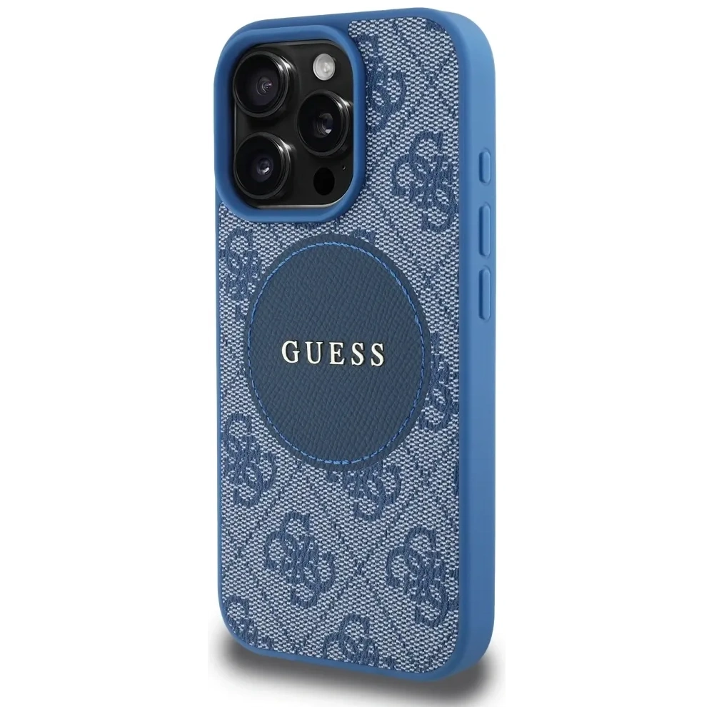 Hurtownia GSM - Guess 4G Circle Classic Logo MagSafe Apple iPhone 16 Pro modrý - GUE4484 - {ean13} - Hurt