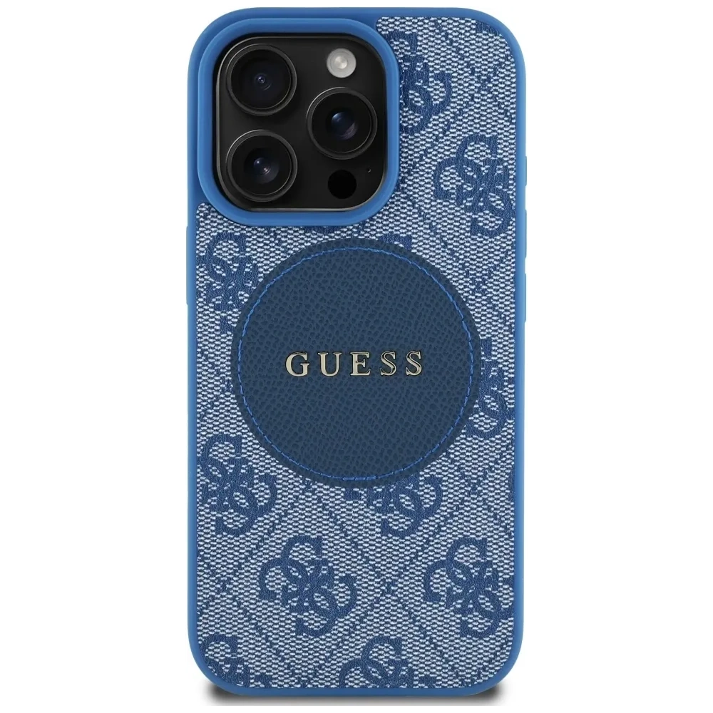 Hurtownia GSM - Guess 4G Circle Classic Logo MagSafe Apple iPhone 16 Pro modrý - GUE4484 - {ean13} - Hurt