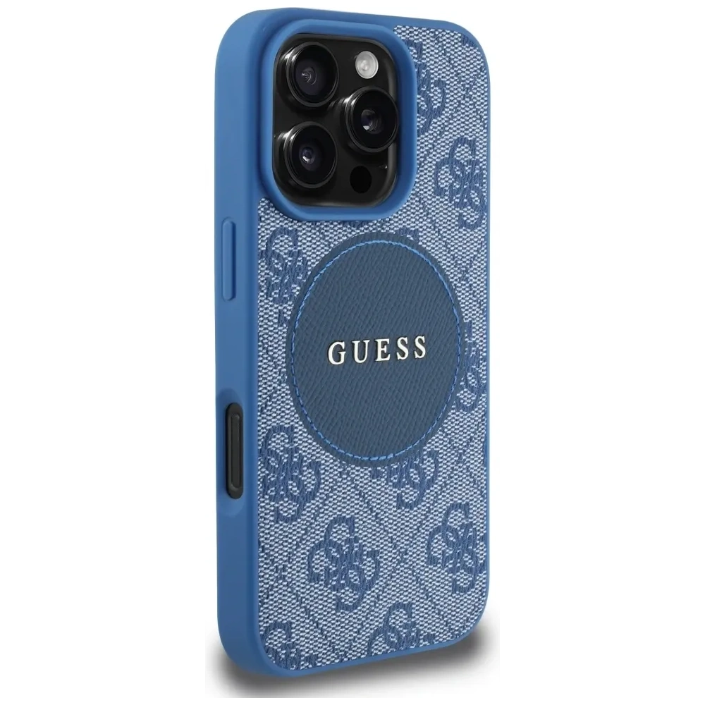Hurtownia GSM - Guess 4G Circle Classic Logo MagSafe Apple iPhone 16 Pro modrý - GUE4484 - {ean13} - Hurt